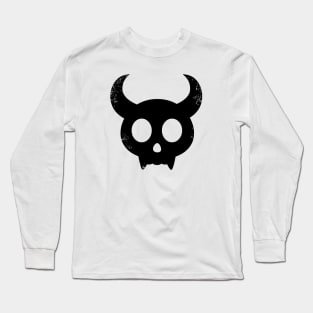 Cute Skull with Horns Long Sleeve T-Shirt